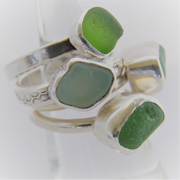 Sea Glass Rings